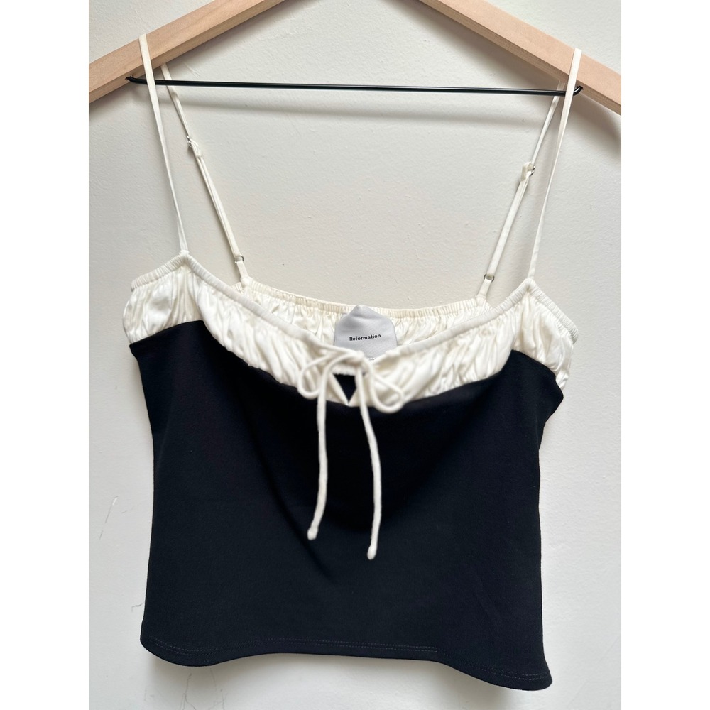 Reformation Sadie Two-tone Knit Camisole Elevated Chic Quiet Luxury Minimalist